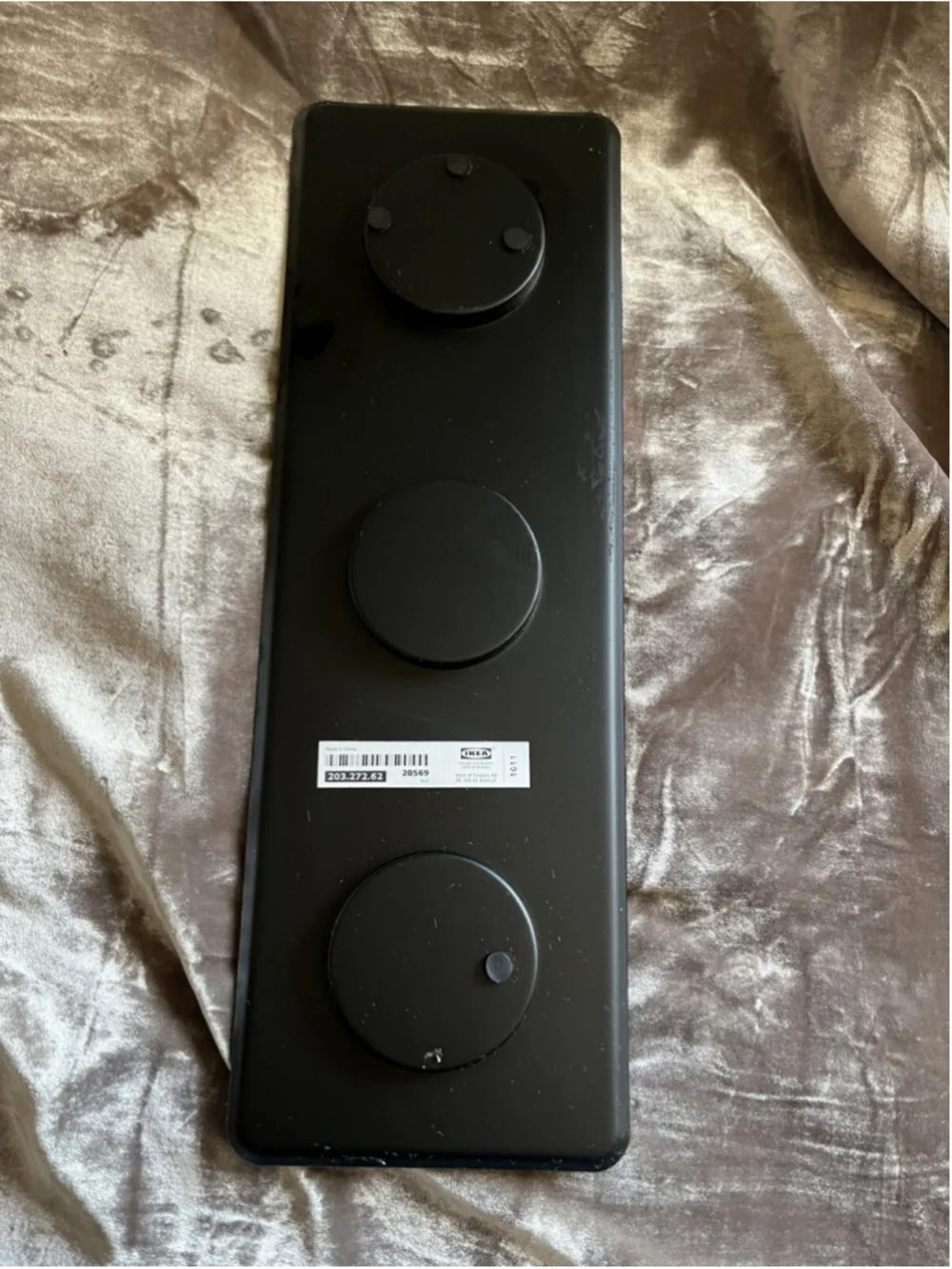 Candle Holder Strip Black Retro Strip Holds 3 Candles FOR COFFEE TABLE ETC